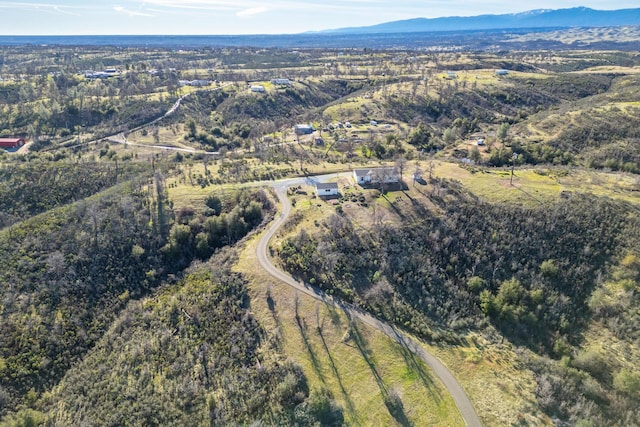 bird's eye view featuring a mountain view