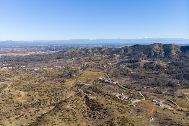 bird's eye view featuring a mountain view