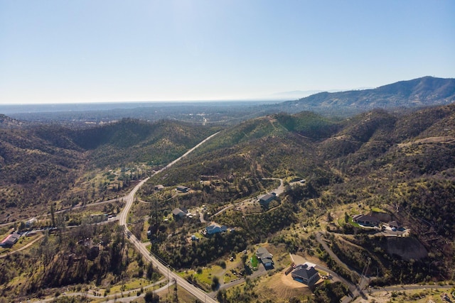 drone / aerial view with a mountain view