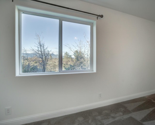 view of carpeted spare room