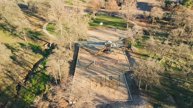 aerial view featuring a rural view