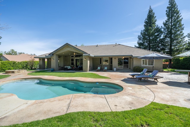 view of pool with a patio