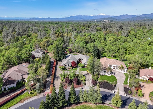 aerial view featuring a mountain view