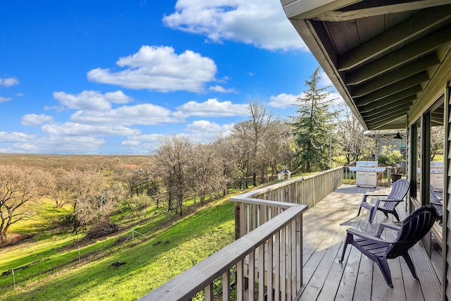 view of wooden terrace