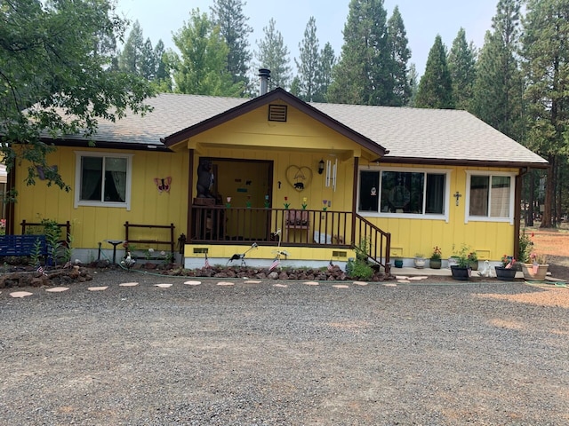 view of front of house with covered porch