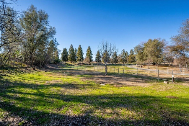 view of yard featuring a rural view