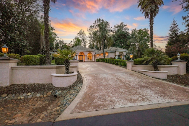 view of mediterranean / spanish house