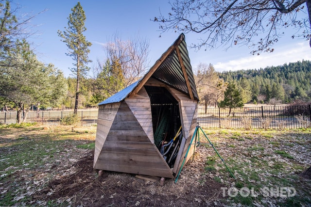 view of outdoor structure