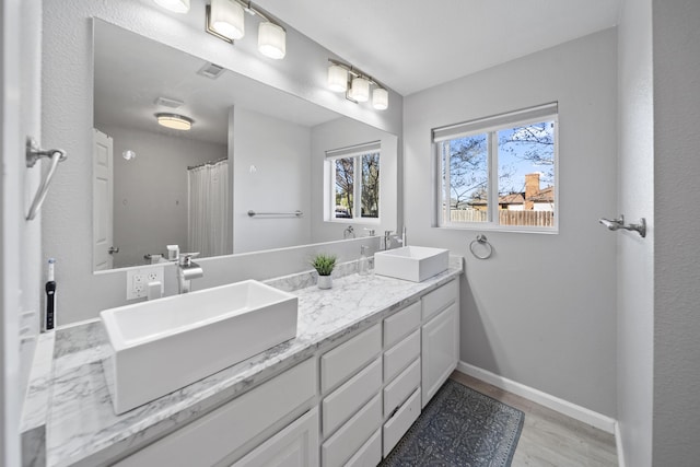 bathroom featuring vanity