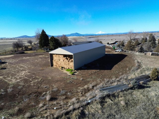 drone / aerial view with a mountain view