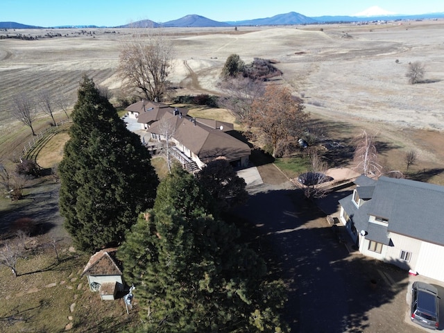 aerial view featuring a mountain view