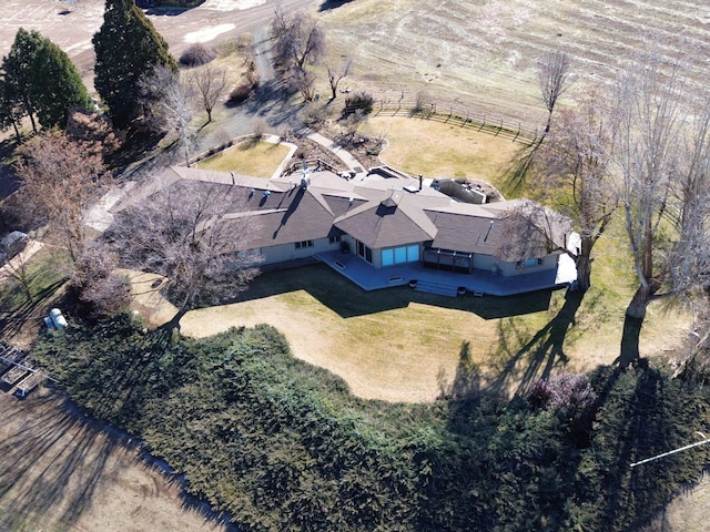 bird's eye view featuring a rural view