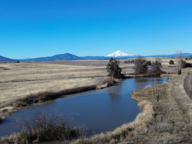 view of water feature with a mountain view