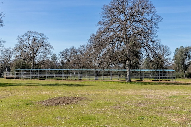 surrounding community featuring a yard and a rural view