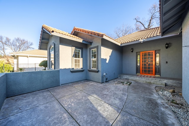 exterior space with a patio