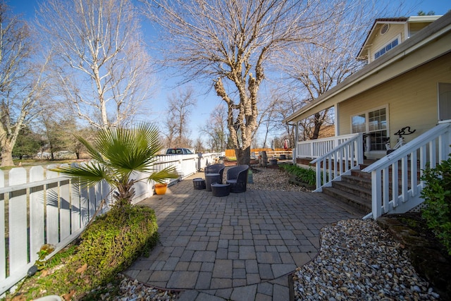 view of patio with outdoor lounge area