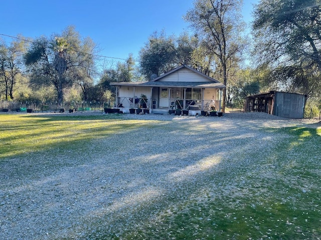 exterior space featuring covered porch