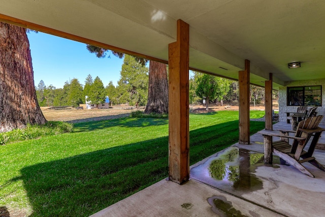 view of yard with a patio