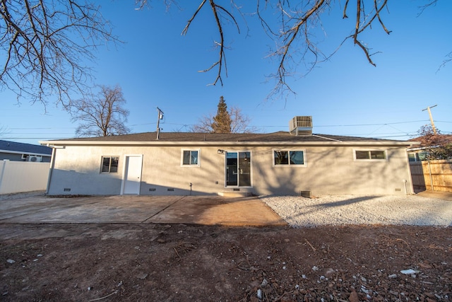 back of house with a patio area