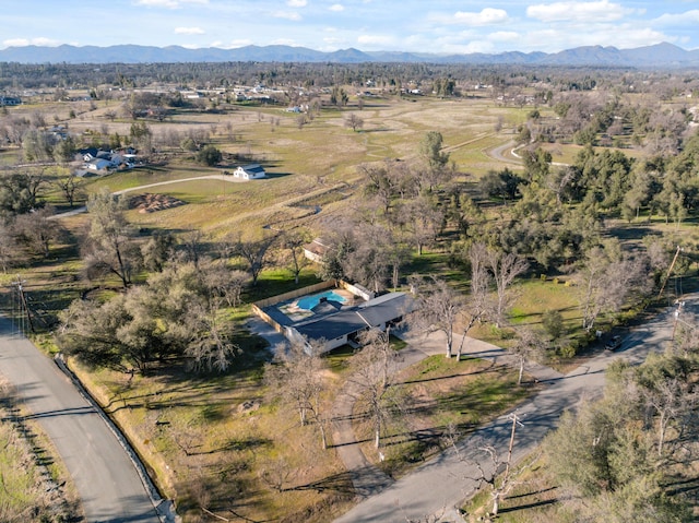 bird's eye view featuring a mountain view