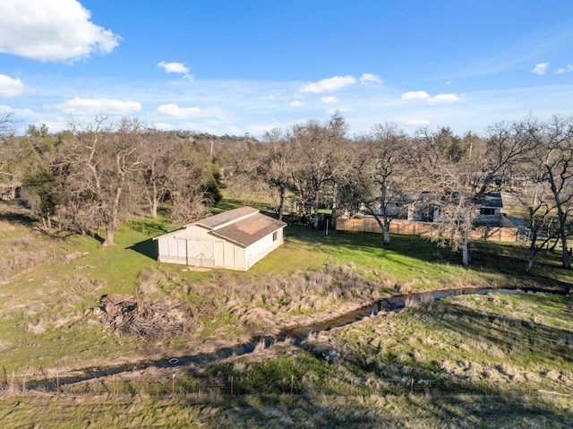 bird's eye view featuring a rural view