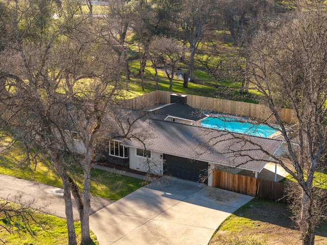 birds eye view of property