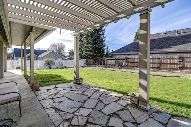 view of patio / terrace with a pergola