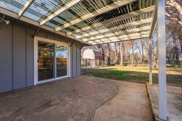 view of patio / terrace with a pergola