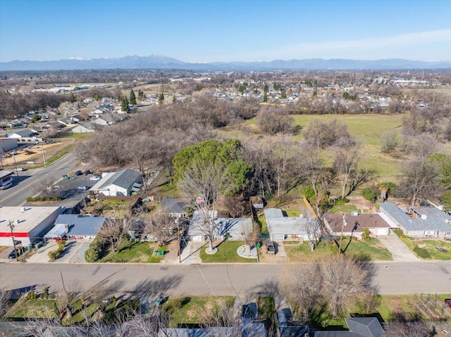 aerial view featuring a mountain view