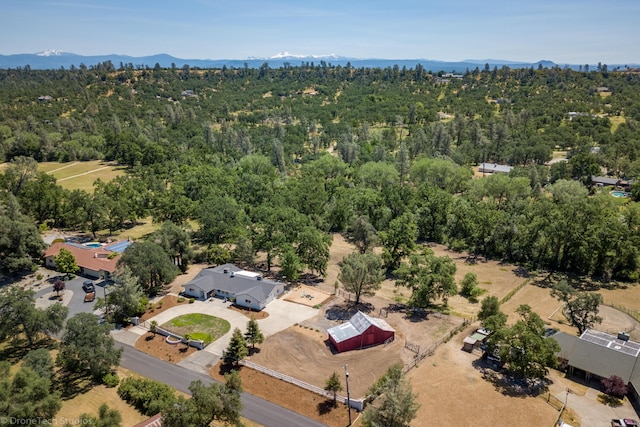 aerial view featuring a mountain view