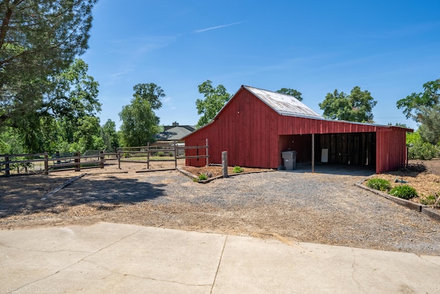 view of horse barn