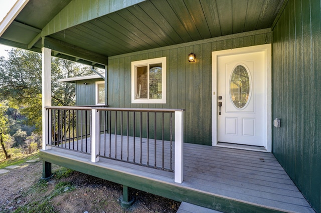 view of doorway to property