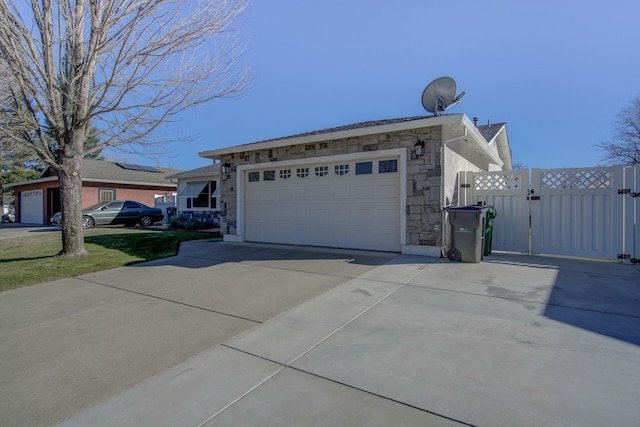 view of home's exterior with a garage