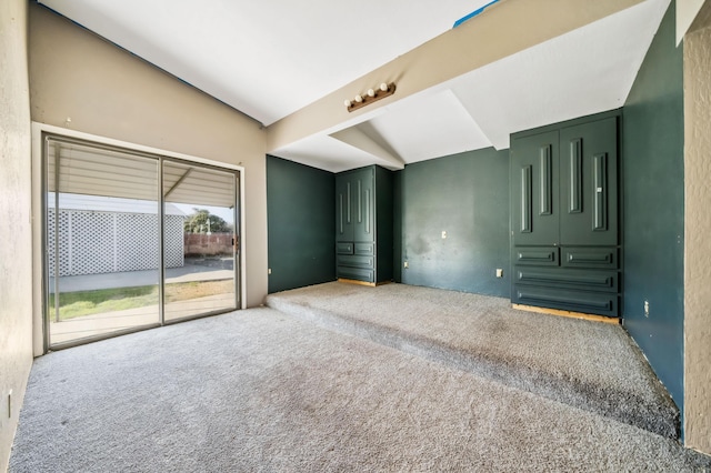 interior space with lofted ceiling