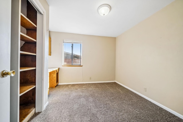 unfurnished bedroom featuring carpet