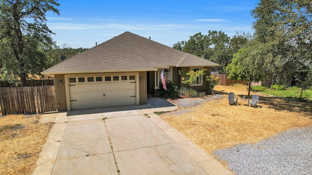 ranch-style house with a garage