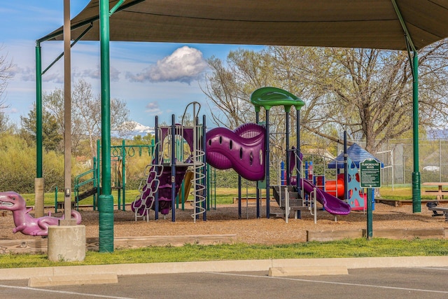 view of jungle gym