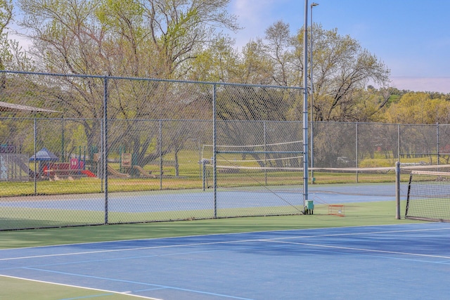 view of tennis court