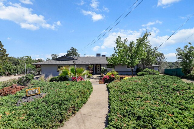 view of front of property with fence