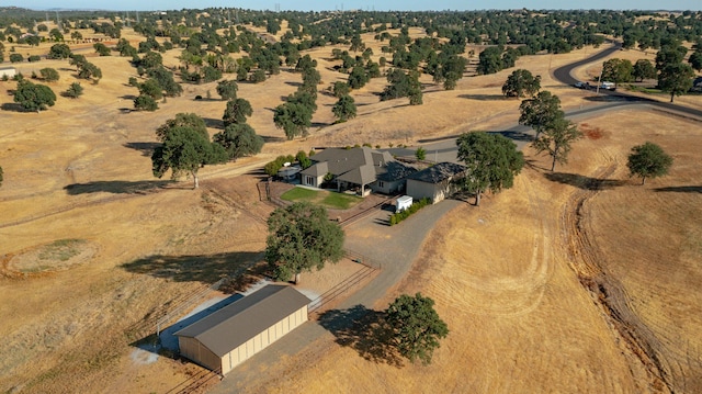 bird's eye view featuring a rural view