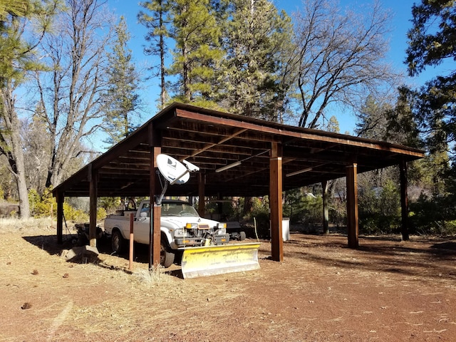 surrounding community with a carport