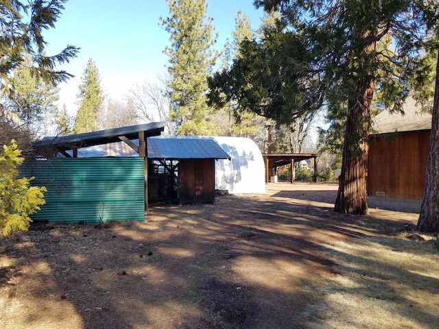 view of pole building with a carport