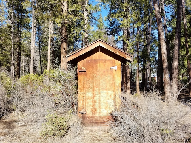 view of shed