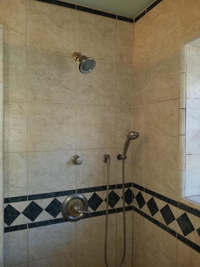 room details with tiled shower