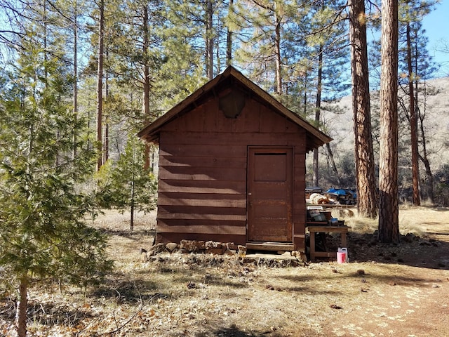 view of shed