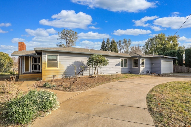 ranch-style house with a garage