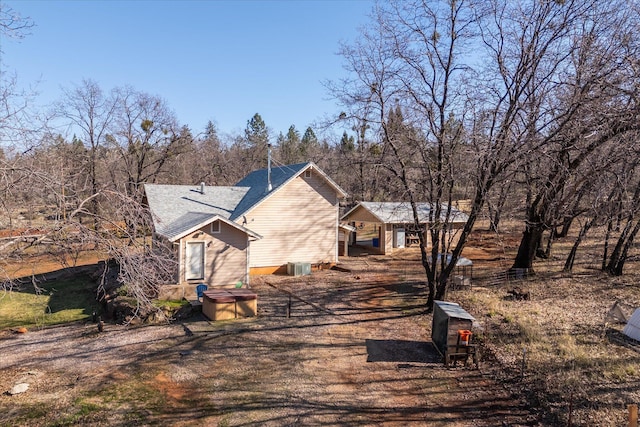 view of front of property with central AC