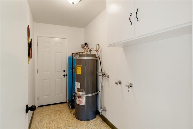 utilities featuring strapped water heater