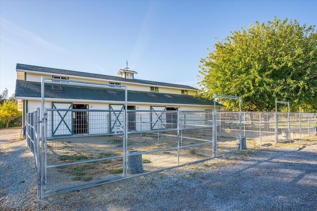 view of horse barn