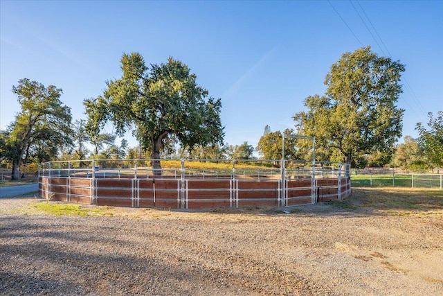 view of yard featuring a rural view